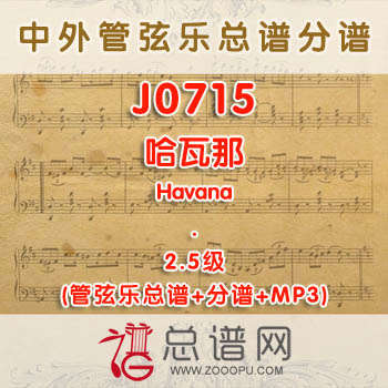 J0715W.哈瓦那Havana 2.5级 管弦乐总谱+分谱+MP3