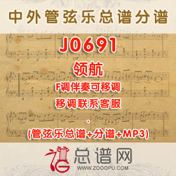 J0691.领航 F调伴奏可移调 管弦乐总谱+分谱