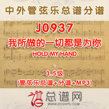 J0937W.我所做的一切都是为你(Everything I Do) I Do It for You 3.5级 管弦乐总谱+分谱+MP3