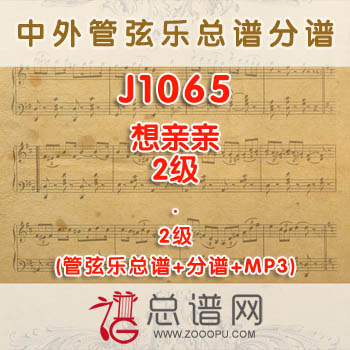 J1065.想亲亲 2级 管弦乐总谱+分谱+MP3