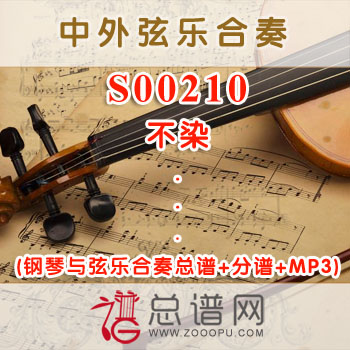 S00210.不染 毛不易 钢琴与弦乐合奏总谱+分谱+MP3 ¥80元